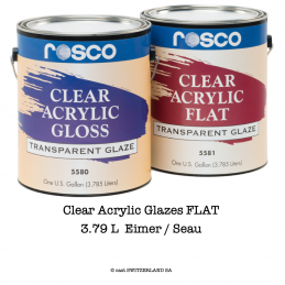 Clear Acrylic Glazes FLAT | 3,79 litre Seau