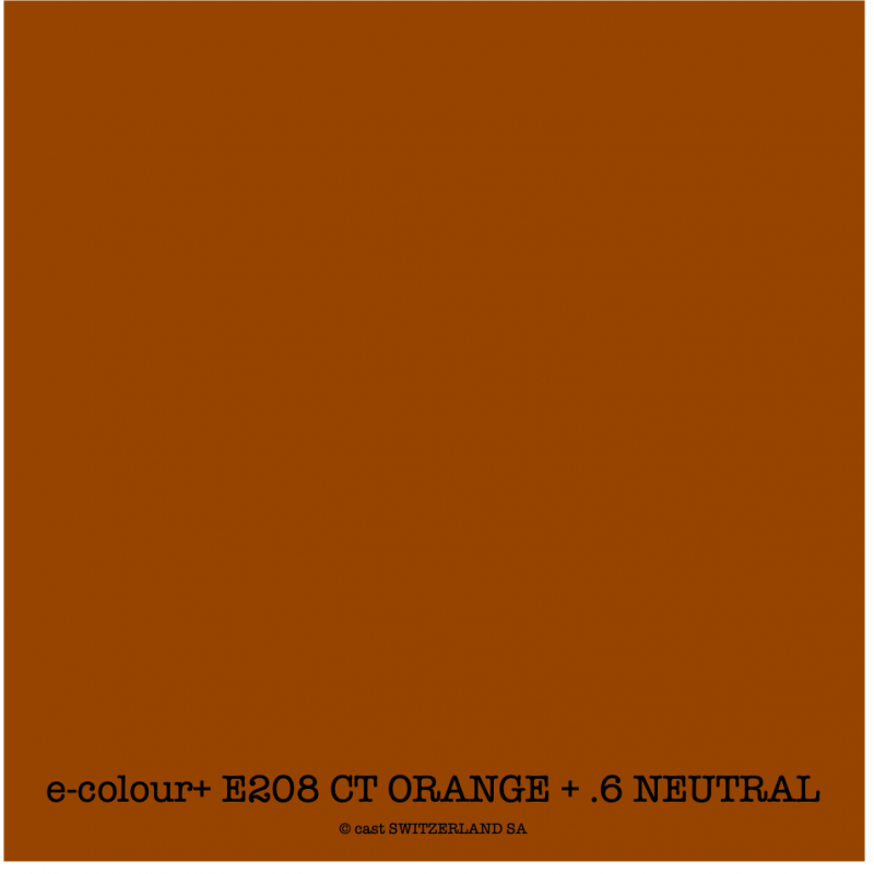 e-colour+ E208 CT ORANGE + .6 NEUTRAL DENSITY Bogen 1.22 x 0.50m