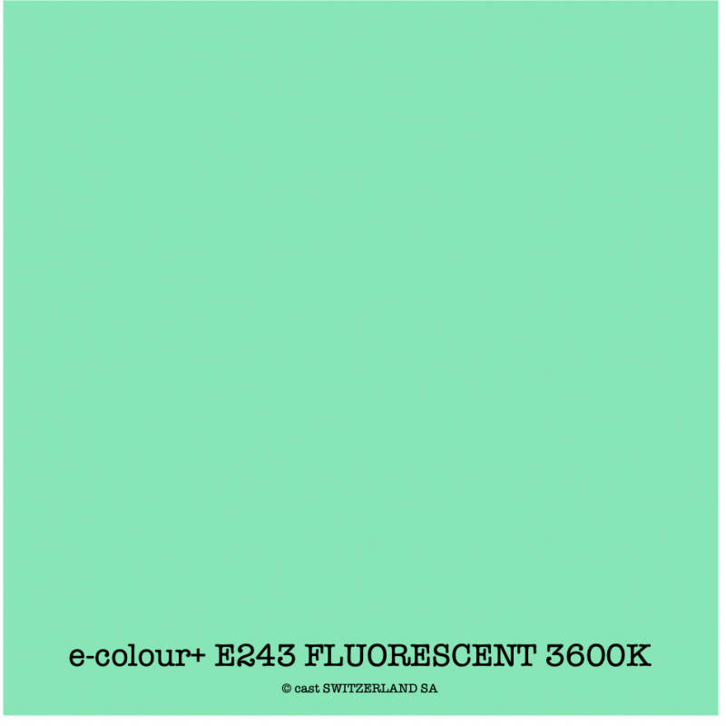 e-colour+ E243 FLUORESCENT 3600K Feuille 1.22 x 0.50m