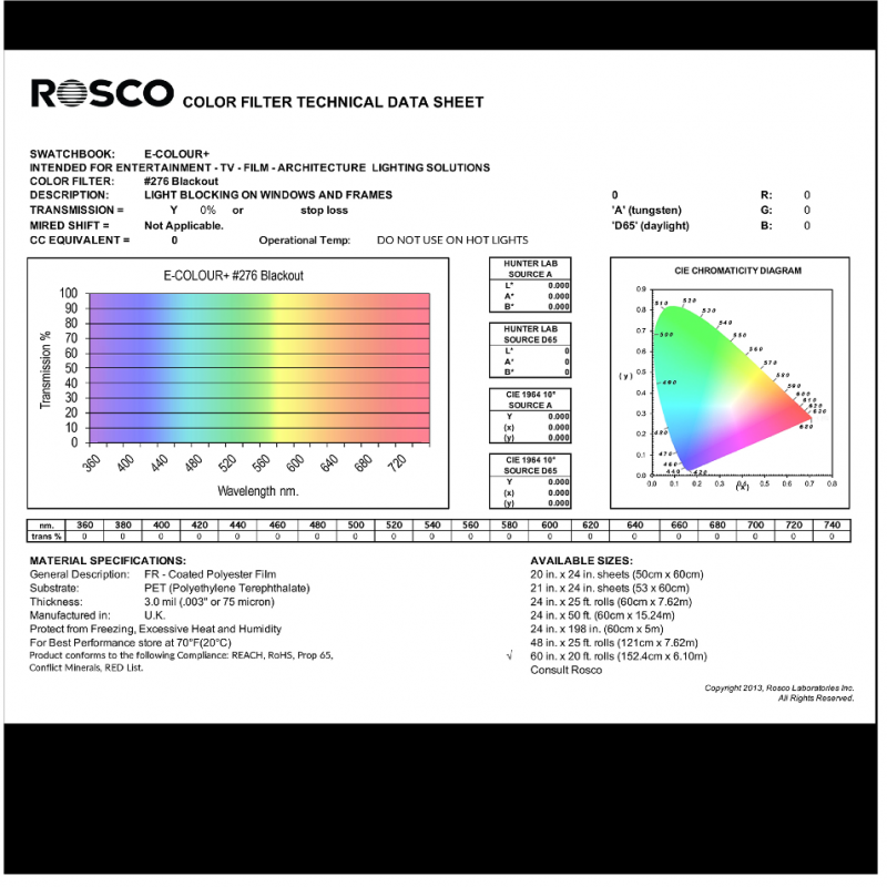 e-colour+ E276 BLACKOUT Wide Rolle 1.52 x 6.10m