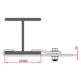 Pressed Girder Bracket, 3kg | max, 125mm, verzinkt