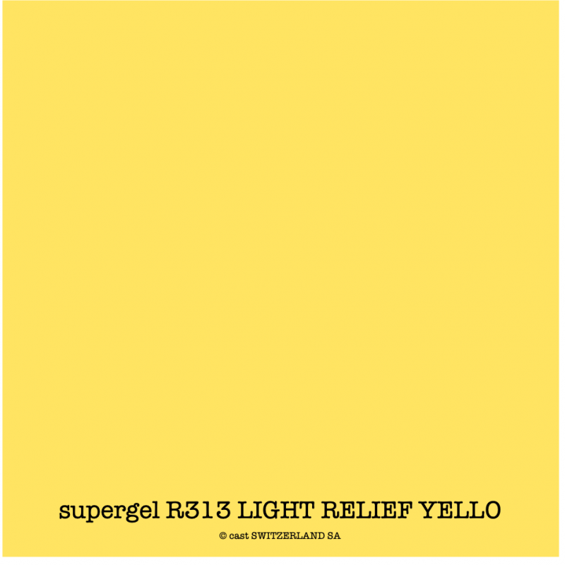 supergel R313 LIGHT RELIEF YELLO Feuille 0.61 x 0.50m