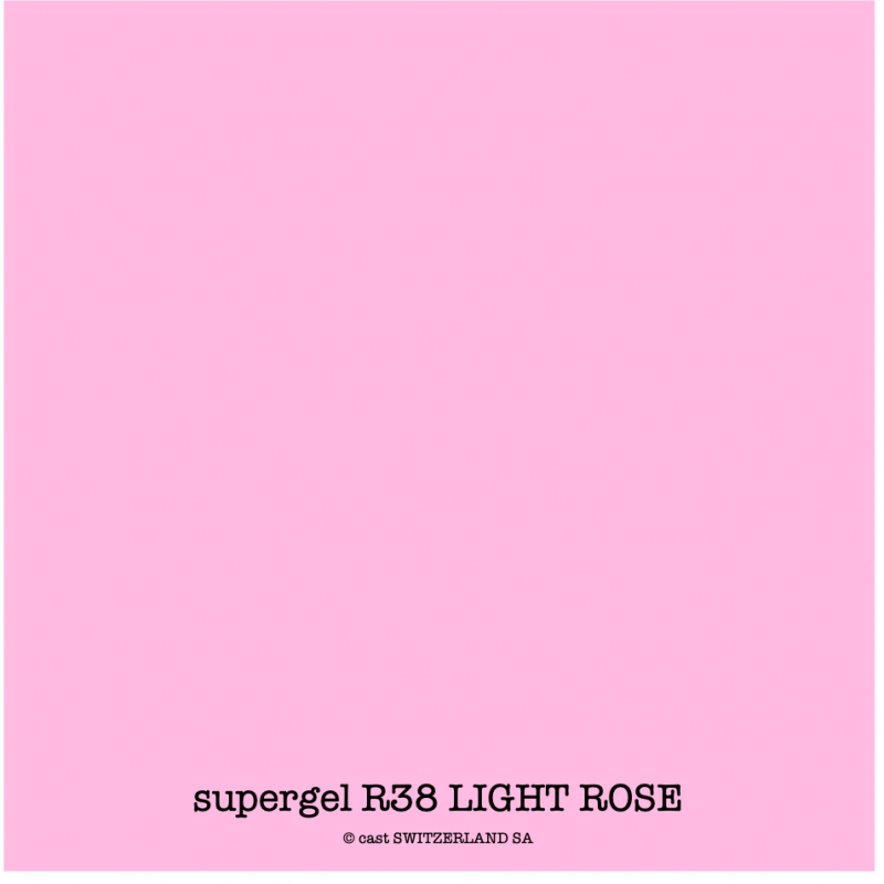 supergel R38 LIGHT ROSE Feuille 0.61 x 0.50m