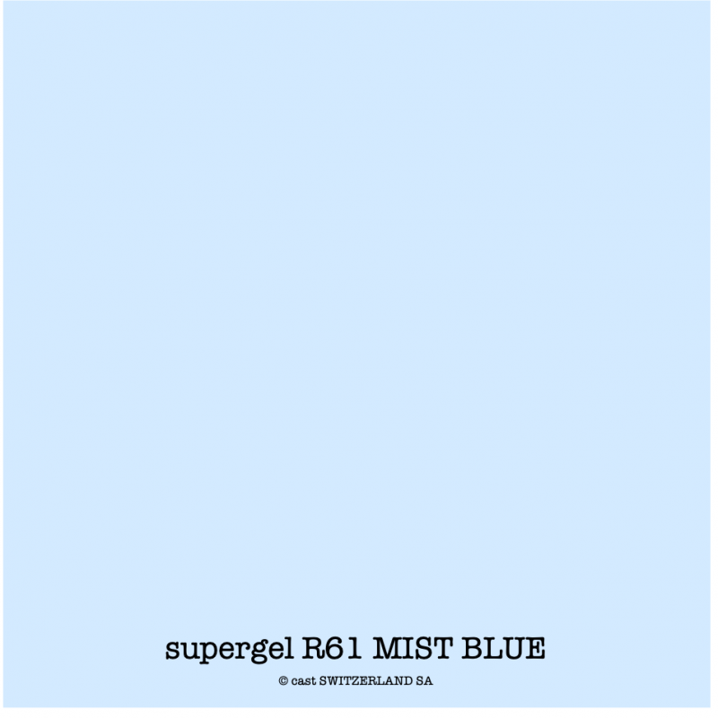 supergel R61 MIST BLUE Feuille 0.61 x 0.50m