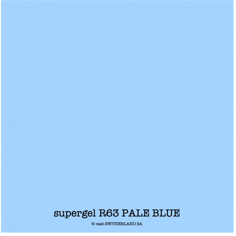 supergel R63 PALE BLUE Feuille 0.61 x 0.50m