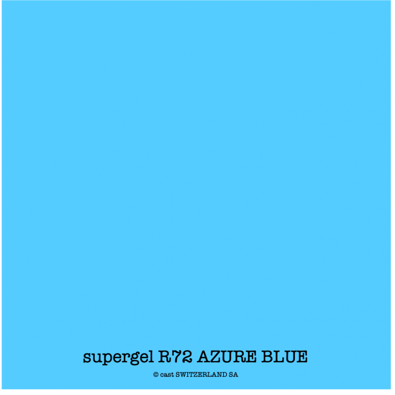 supergel R72 AZURE BLUE Bogen 0.61 x 0.50m