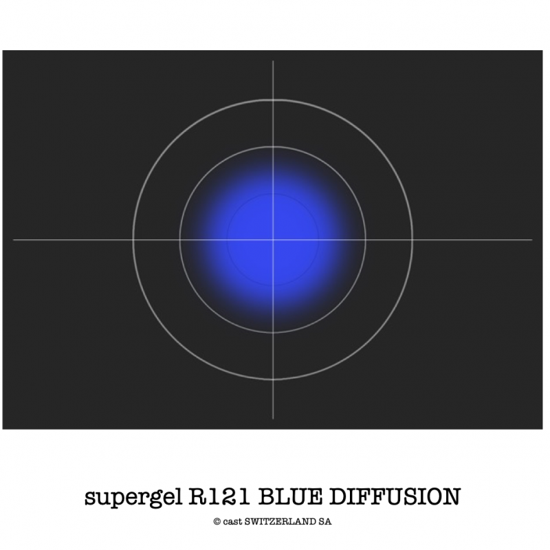 supergel R121 BLUE DIFFUSION Feuille 0.61 x 0.50m