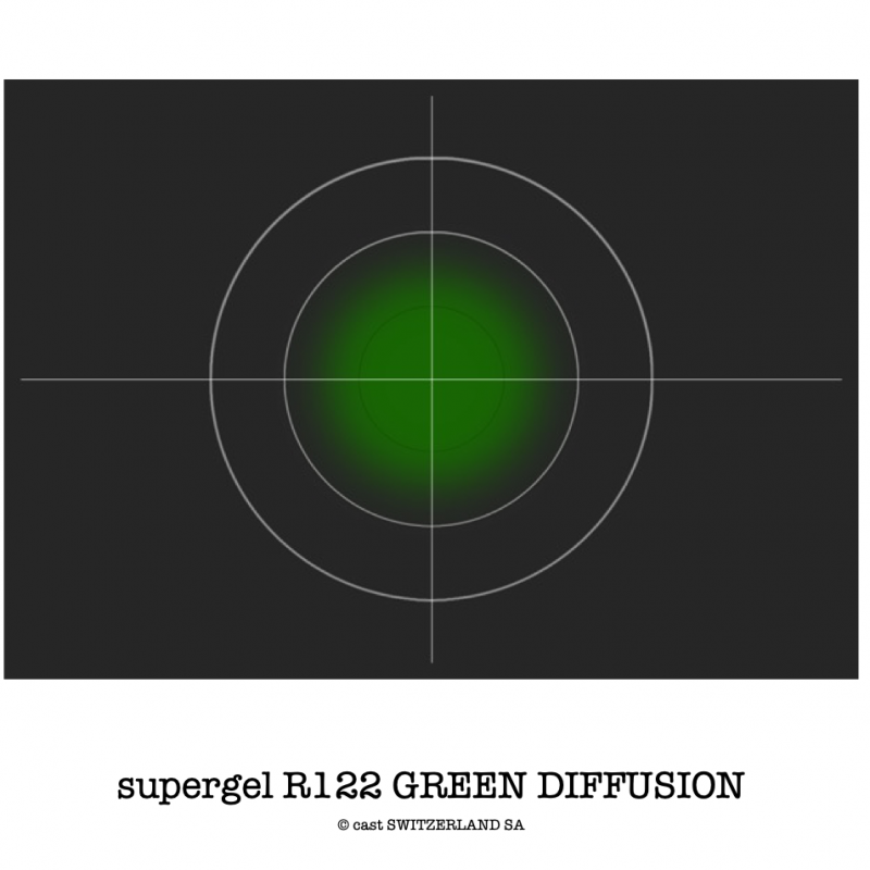 supergel R122 GREEN DIFFUSION Feuille 0.61 x 0.50m
