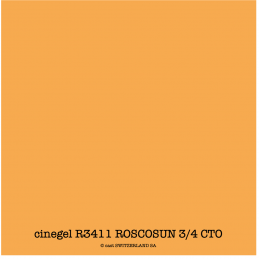cinegel R3411 ROSCOSUN 3/4 CTO Feuille 1.22 x 0.50m