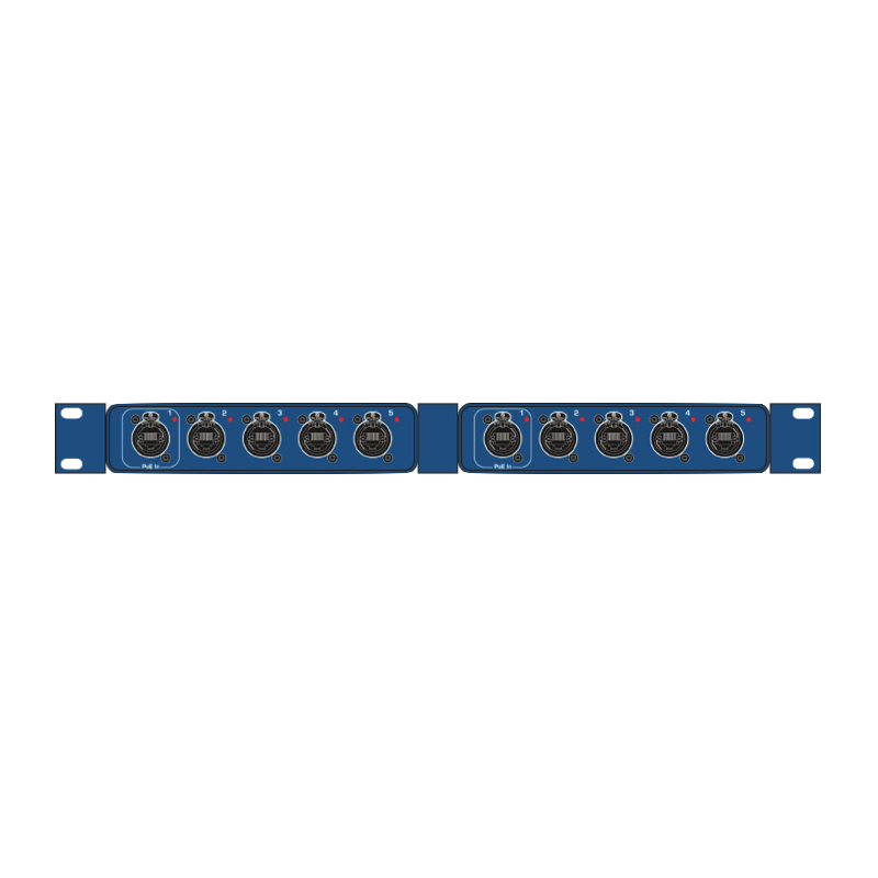 Kit de montage en rack 1U, MEDIUM, SINGLE Convient pour 02x GBS Mini, bleu