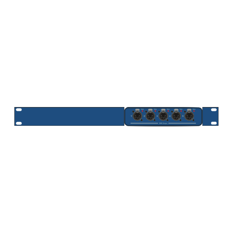 Kit de montage en rack 1U, SMALL, SINGLE Convient pour 01x IQ Mini, Opto Splitter Mini ou FOH Friend, bleu