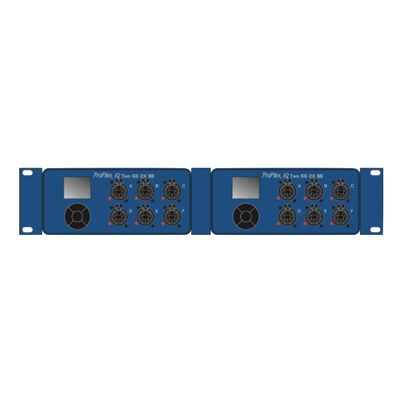 Kit de montage en rack 2U, LARGE, SIMPLE Convient pour 02x IMS, Mozart, FloppyDrive, IQ Two 66 ou Opto 2x8, bleu