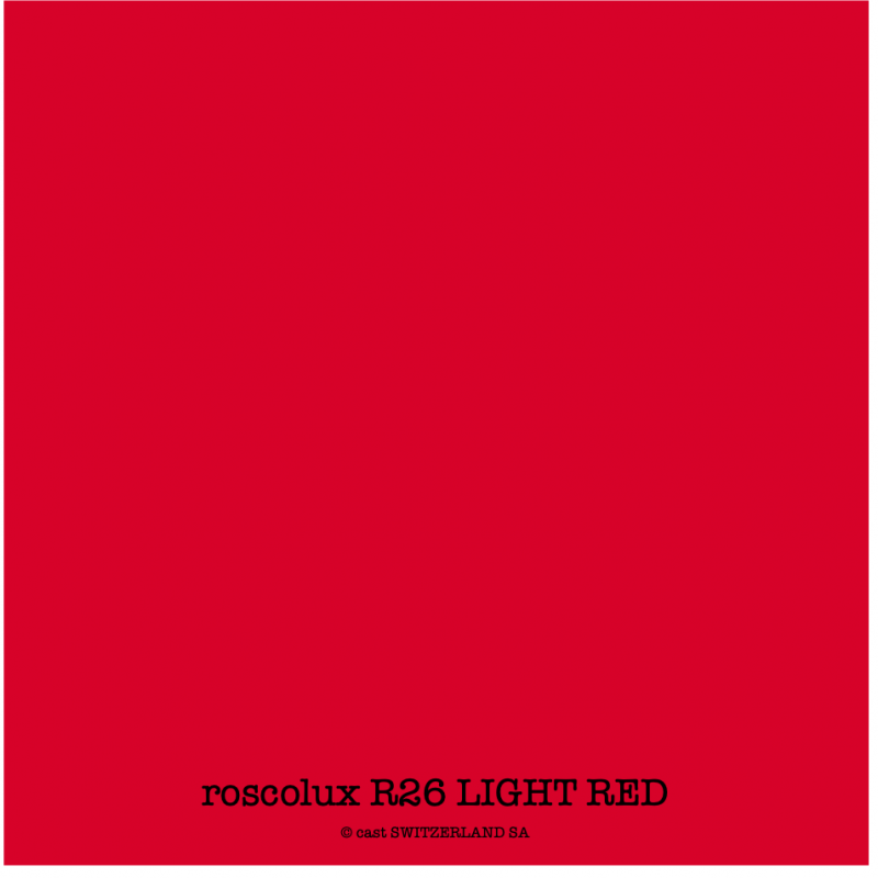 roscolux R26 LIGHT RED Rouleau 1.22 x 7.62m