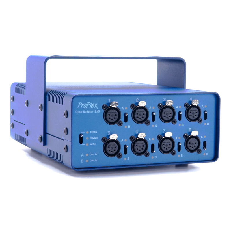 RDM OPTO-SPLITTER 2»8 PortableMount, bleu