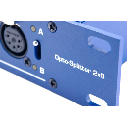 DMX OPTO-SPLITTER 2»8 Rack Mount, blau