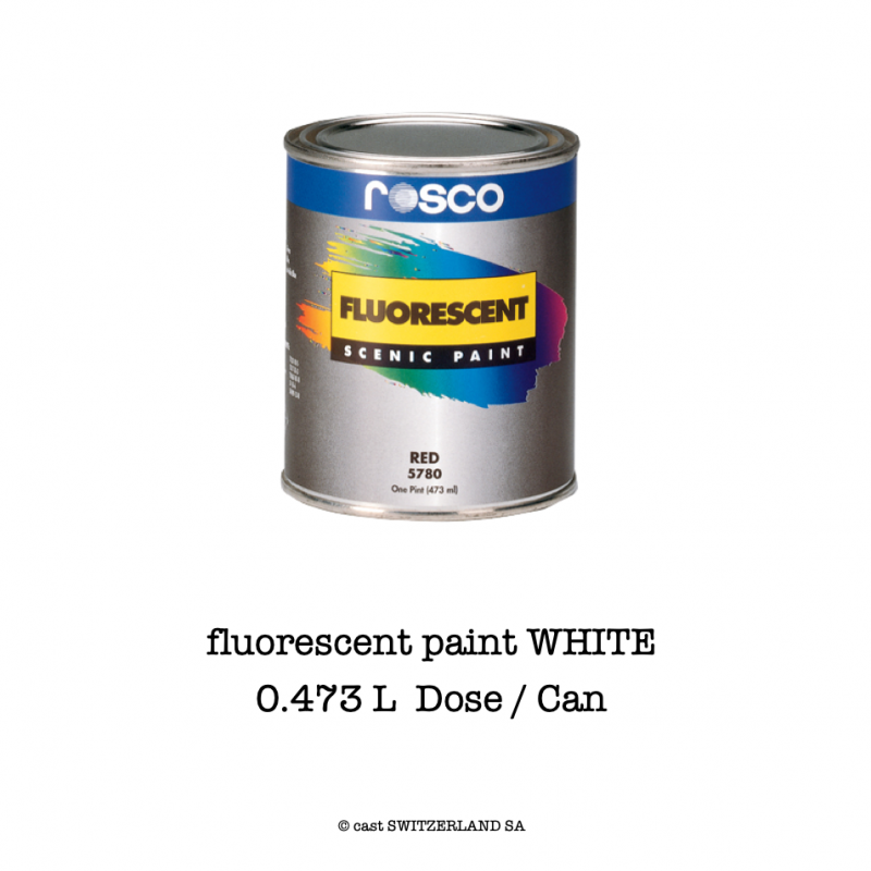 fluorescent paint WHITE | 0,473 Liter Dose