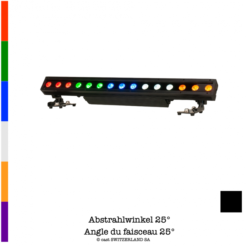 15 HEX BAR IP | RGBAW+UV, noir
