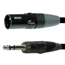 Mikrofonkabel Jack6.3 «» XLR3M, schwarz, 5m