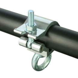 Lightweight Hanging Clamp, 340kg, aluminium poliert