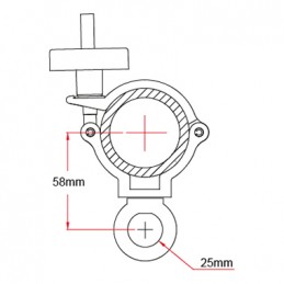 Super Lightweight Hanging Clamp, 100kg, schwarz