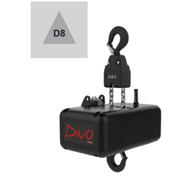 FOUR D8, 2000kg | 8:1 | 2m/min | noir | Châine 5m, galvanisé