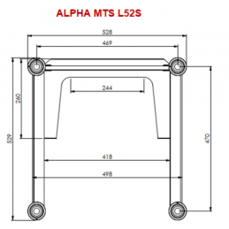 AMTS L52S | Aluminium bruux | L= 50cm