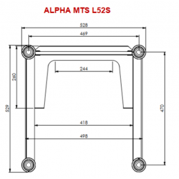 AMTS L52S | Aluminium roh | L= 100cm