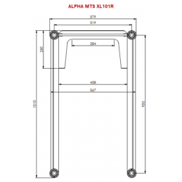AMTS XL101R | Aluminium bruux | L= 50cm