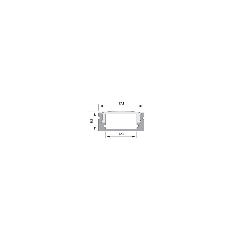 RoscoLED® Tape Narrow Slim Rectangular Profile FROSTED LENS, 2m