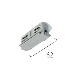 230VAC & Data Connecteur électrique longitudinal | gris