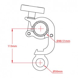 Trigger Hanging Clamp, 100kg, aluminium poliert