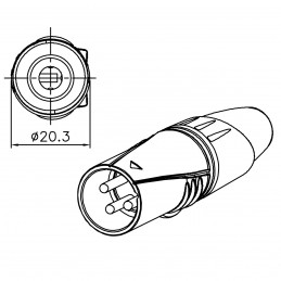 XLR3 Kabelstecker XL23MB, schwarz