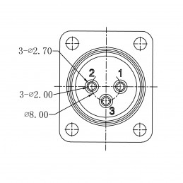 XLR3 Chassis Mâle IP67 XL13MB-W, noir