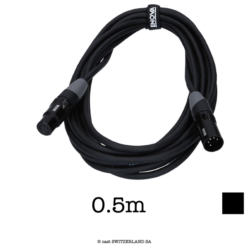 Datenkabel 110 Ohm XLR5, schwarz, 0.5m