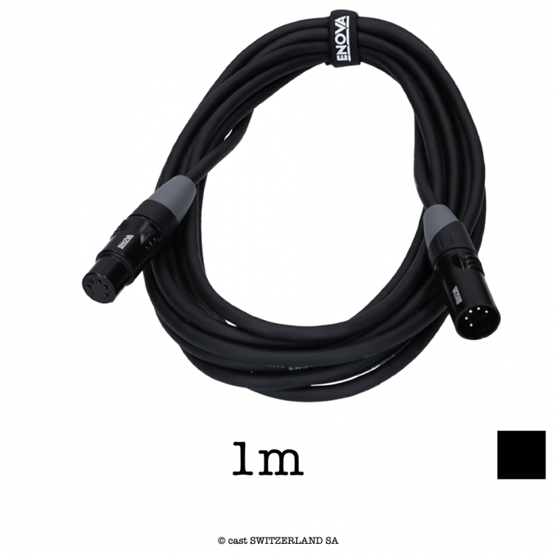 Câble de données 110 Ohm XLR5, noir, 1m