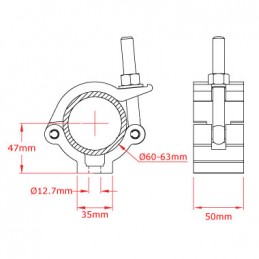 Mammoth Clamp, 500kg | schwarz