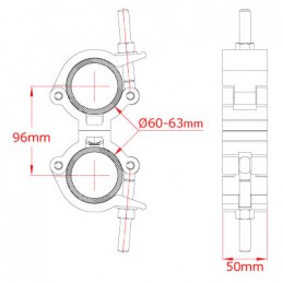 Mammoth Parallel Coupler, 500kg | noir