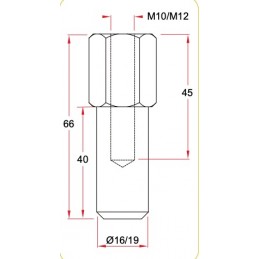 M10 Female «» 16mm Spigot | Aluminium bruux