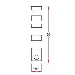 Spigot 16mm | Aluminium roh