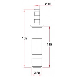 TV-Zapfen 29mm «» 16mm | Aluminium roh