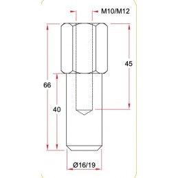 M12 Female «» 19mm Spigot | Aluminium bruux