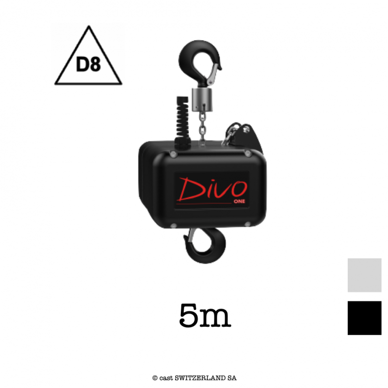 ONE D8, 320kg | 5:1 | 4m/min | schwarz | Kette 5m, verzinkt