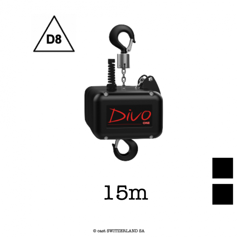 ONE D8, 320kg | 5:1 | 4m/min | schwarz | Kette 15m, schwarz