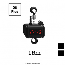 ONE D8plus, 250kg | 8:1 | 4m/min | schwarz | Kette 15m, schwarz