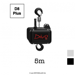 ONE D8plus, 200kg | 10:1 | 8m/min | noir | Châine 5m, galvanisé