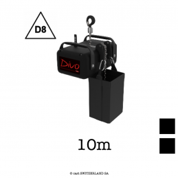 TWO D8, 500kg | 5:1 | 4m/min | schwarz | Kette 10m, schwarz