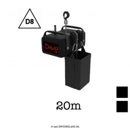 TWO D8, 500kg | 5:1 | 4m/min | schwarz | Kette 20m, schwarz