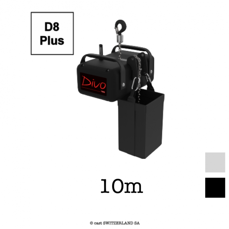 TWO D8plus, 320kg | 10:1 | 4m/min | noir | Châine 10m, galvanisé