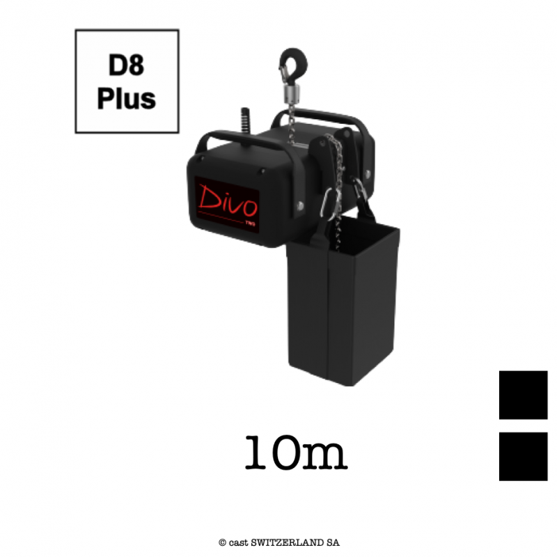 TWO D8plus, 320kg | 10:1 | 4m/min | noir | Châine 10m, noir