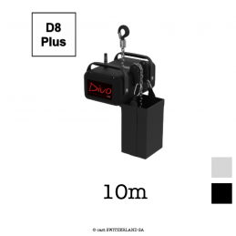 THREE D8plus, 630kg | 8:1 | 4m/min | noir | Châine 10m, galvanisé